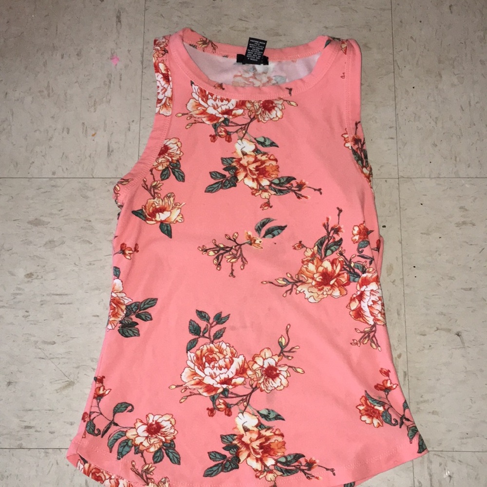 A pink flower shirt